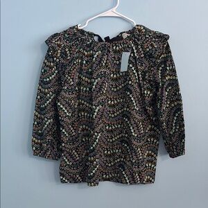 LOFT Multicolor Patterned Blouse